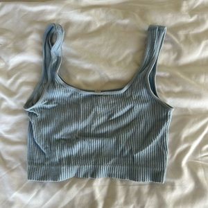 Blue cropped tank